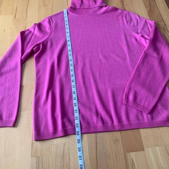 Pendleton pink turtleneck pink sweater 100% merino wool size XL - Picture 8 of 15